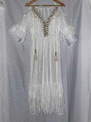 #ad Boho Lace Dress Cold Shoulder $24.99