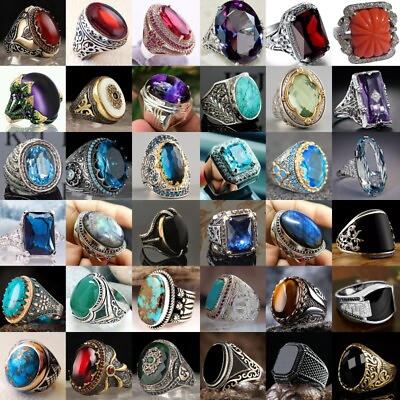 Gorgeous 925 Silver Rings Men Women Creative Wedding Party Jewelry Gift Size6 13 C $3.17
