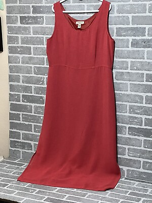 #ad Amanda Smith Dresses Women’s Sz 16 Salmon Textured Tank Maxi Dress Preowned $12.95