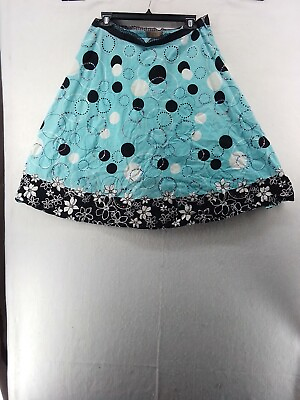 #ad i.e. Petite 12P Light Blue Polka Dot Skirt $25.50