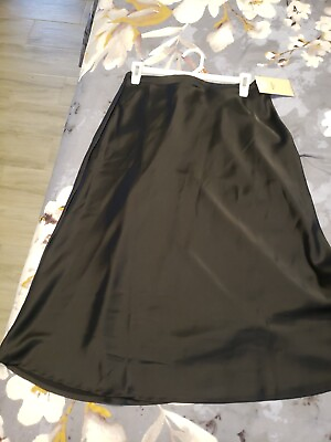 #ad Women#x27;s Black Mid length Skirt Size M NEW $16.00