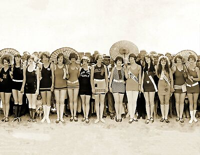 #ad 1925 Bathing Beauty Contest Long Beach CA #2 Old Photo 8.5quot; x 11quot; Reprint $13.92