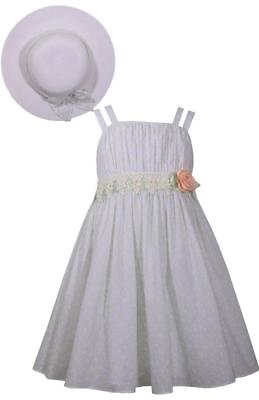 #ad Bonnie Jean Mint Green Sundress Dress and Hat Set Girls Baby Spring Summer New $19.99