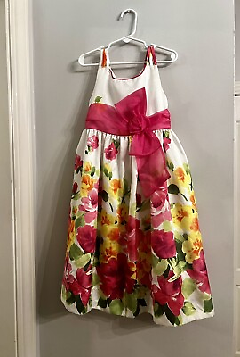 #ad Girls Floral Summer dress Size 6 $20.00