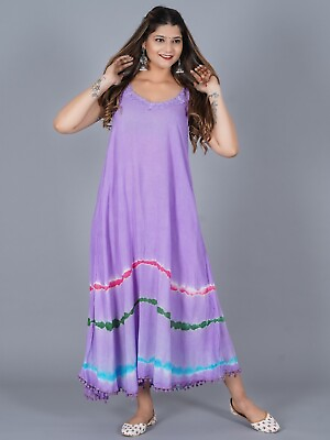Tie Dye Dress Maxi for Girls and Womens 100% Rayon Crepe $14.98