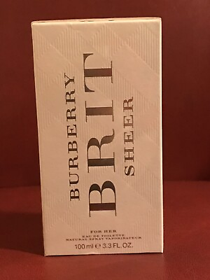 Burberry Brit Sheer For Her EDT 100ml 3.3oz NEW SEALED $49.95
