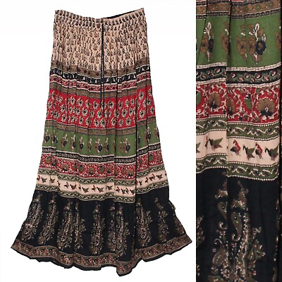 Plus Size 1X 2X 3XL Indian Skirt Women Ladies Long Dress Boho For Ethnic Hippie $30.50