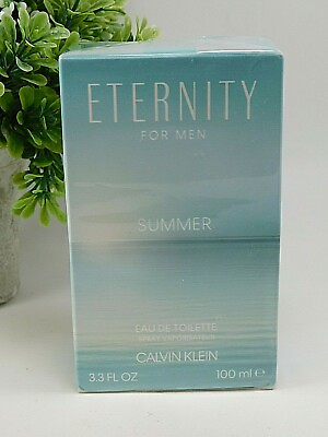 Eternity Summer 2020 By Calvin Klein 3.3 oz. Edt Spray For Men New In Retail Box $59.48