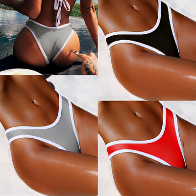 Women Thong Bottoms GString Only Beach Swimwear Bikini Brazilian Swimsuit Cheeky $7.84
