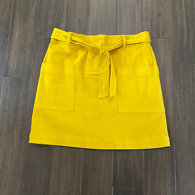 #ad TORY BURCH India Gold Colette Skirt Size 14 $99.99