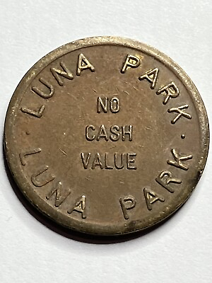 #ad Rare Luna Park Amusement Arcade Token Defunct #si1 $19.99