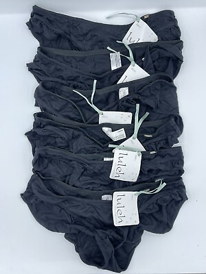 #ad 8 Pack NEW Luleh Chic Essentials Bikini Style Panties Black Size S 5 NWT C25 $43.95