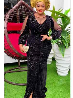 #ad 2024 new Plus size African Elegant Party Women#x27;s Evening Dress $92.07