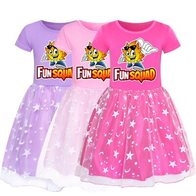 #ad Fun Squad Gaming Kids Girls Birthday Party Princess Dresses Skirt Gift $15.95