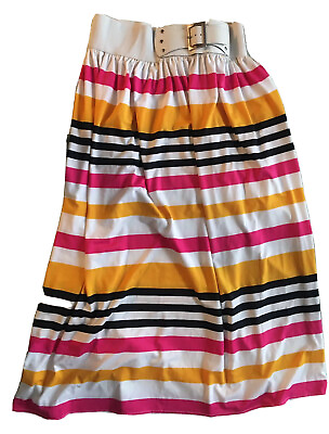 #ad Magic Size L Skirt Length 36” Multicolor Buckle Polyblend Midi N1 $8.00