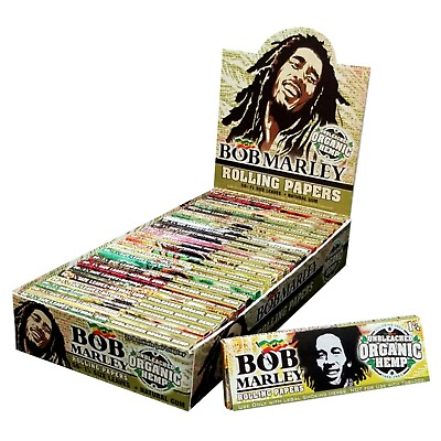 #ad #ad Bob Marley Unbleached Organic Hemp 1 1 4 1.25 Rolling Papers 25 Booklet Packs $24.99