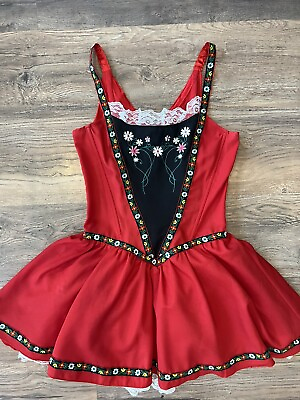Costumes usa red dress German beer garden women’s ribbed bodice sz m costume $20.00