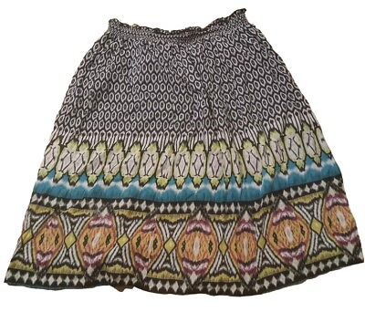 Just My Size Skirt Adult 3X Womens Plus Midi Long Aztec Boho Elastic Grqphic $13.99