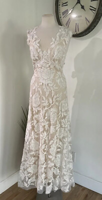 Tadashi Gown US8BridelaceMexicanlace Beach Wedding Cabo Dress $399.99