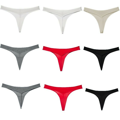 #ad #ad Womens Cotton Thong Bikini Bottom Seamless Tangas G Strings Panties 3 Pack GiftS $16.79