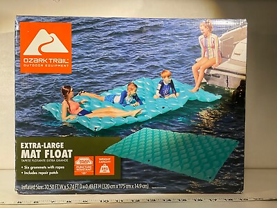 #ad #ad Extra Large Mat Float Ozark Trail Turquoise Blue Aqua Party River Lake Raft NEW $53.30