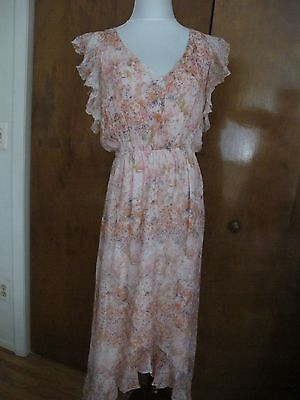 #ad Anthropologie Women#x27;s HD in Paris Pink Rose Evening Dress size 12 New w Tags $108.00