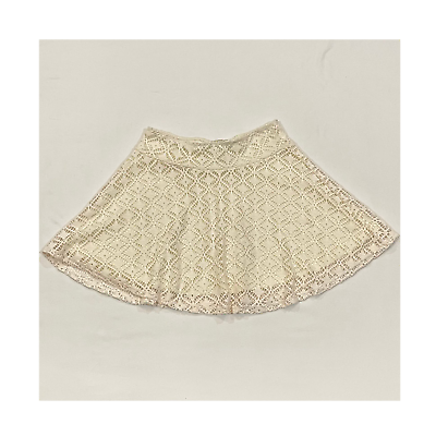 #ad Women#x27;s Lily White Crochet Lace Skirt Juniors Size Medium Ivory $17.00