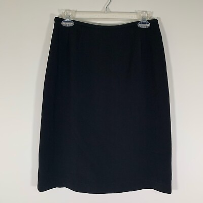 #ad Anne Klein Skirt Women’s 8 Black Pencil Skirt Business Work Office W28 L23 $12.99