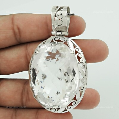 #ad Natural Crystal Gemstone Jewelry 925 Sterling Silver Pendant Boho For Girls P15 $139.02
