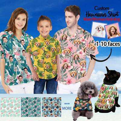 #ad Beach Party Shirt Custom Hawaiian Shirt with Face Logo Text Personalized Shirt $32.95