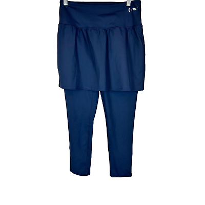 zuda Women#x27;s Regular Z Move Cropped Skirted Legging Pant Solid Navy 1X Plus Size $18.00