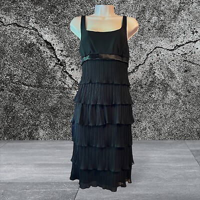 #ad Black Cocktail Dress Sz 14 LBD $28.50