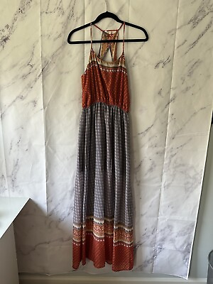 #ad ALTAR’D STATE FLORAL BOHO MAXI DRESS MULTICOLORED WOMENS SMALL $11.00
