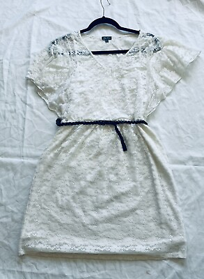 #ad Lily Rose Cream Lace Boho Dress $15.00