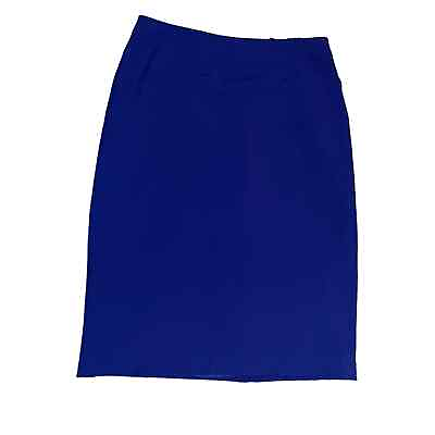 #ad Blue Business Work Pencil Skirt Size 8 Knee Length Unbranded $18.00