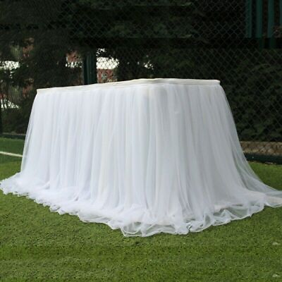 #ad #ad Table Cloth Covers Table Skirt Tutu Tulle Table Dress Wedding Party Table Decor $19.99