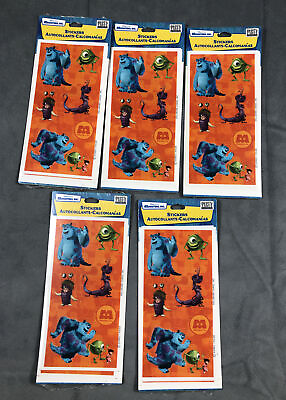 Disney Pixar Monsters Inc Stickers New 5 Packs 6x3 Sheets Hallmark Party Express $9.99