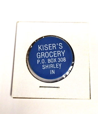 #ad 10 Cent Blue Token Food Stamp Credit Kiser#x27;s Grocery Shirley IN Indiana $9.99