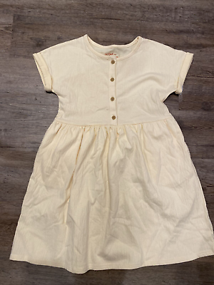 #ad Girls Short Sleeve Dress Ivory Cat amp; Jack XL 14 $13.50