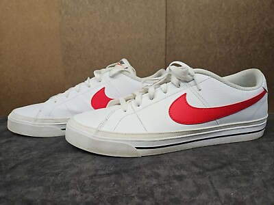 #ad Nike Men Shoes Court Legacy Next Size 13 Nature White Red DH3162 102 Sneakers $44.98