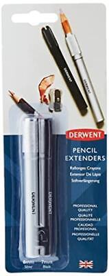 #ad Derwent Pencil Extender Set Silver and Black for Pencils up to 8mm $19.82
