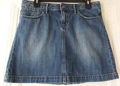 #ad Banana Republic Mini skirt Denim Womens Small 6 zipper front 31 waist $6.99