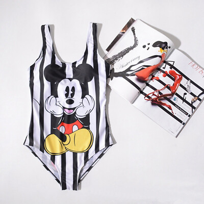 Women Swimsuit Mickey Mouse One Piece Bathing Suits Swimwear Bikinis Plus Size $19.99