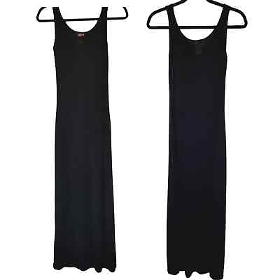 #ad Epix Long Black Slinky Tank Maxi Dress Black Womens Large $30.00