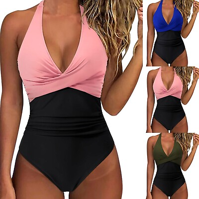 #ad Bikini Swimsuits For Women Tummy Control 2 Pieces Stretch Loose Beach Swim Wear $14.44