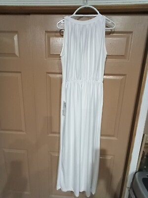 Koh Koh Women#x27;s SLeeveless Long White Elegant Dress SIze XL $30.00