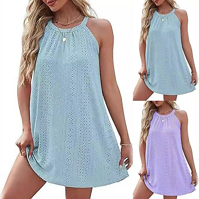 #ad Swimsuit Cover Up For Women Crochet Hollow Out Summer Dresses For Women $16.48