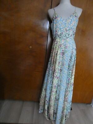 #ad Anthropologie Yumi Kim Womens Multicolor Peace and Love Maxi Evening Dress L XL $138.00