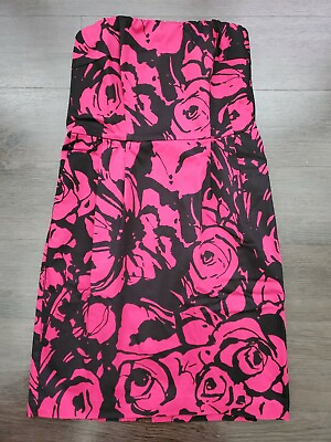 #ad #ad Express Design Studio 8 Fuchsia Black Pocketed Strapless Party Cocktail Dress $14.99