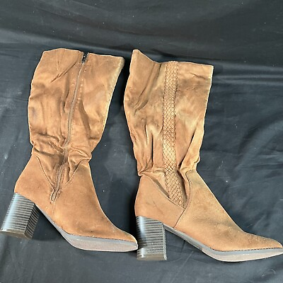 #ad #ad Boots Women#x27;s Size 12M Tan Suede $19.99